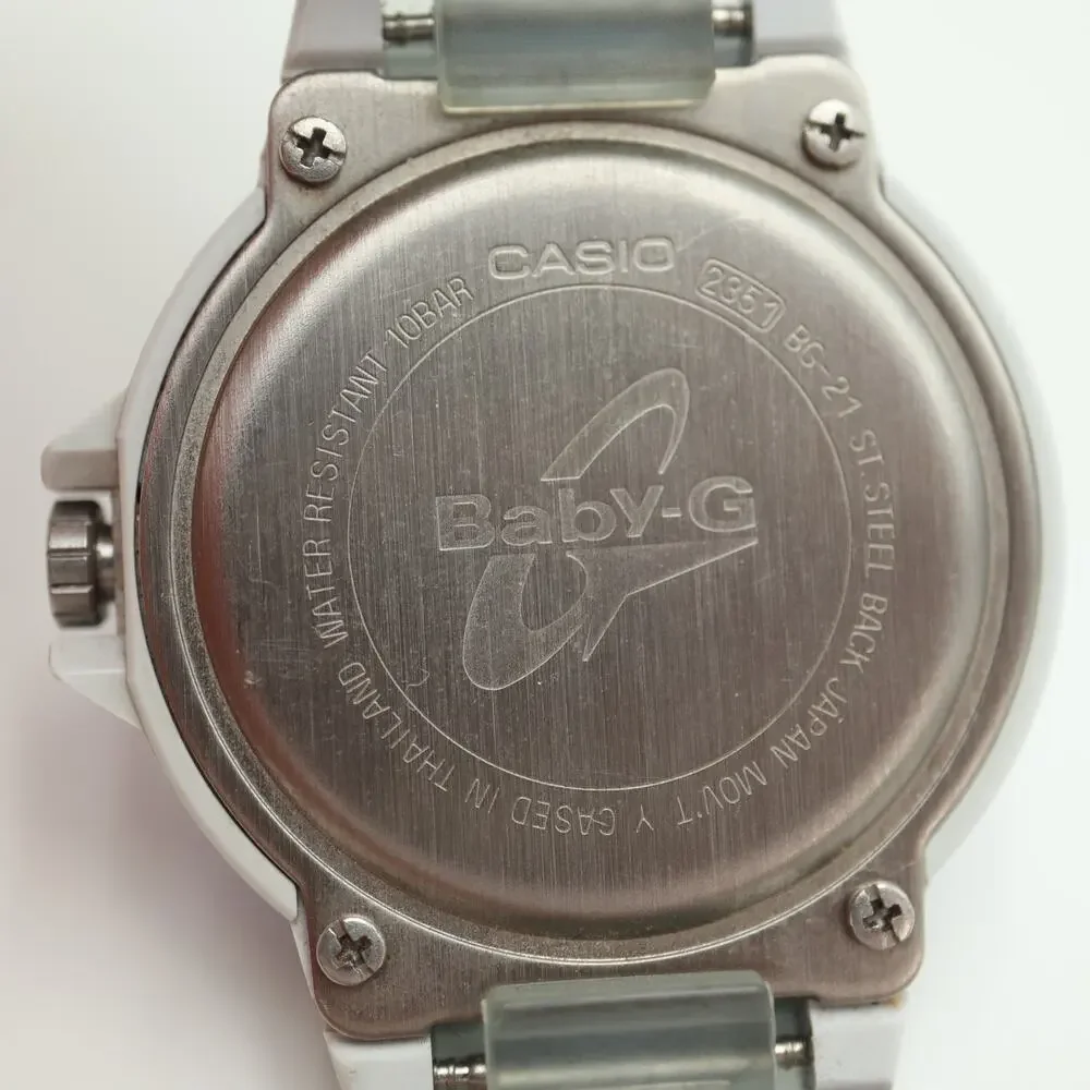 Casio Baby G Shock Purple Clear 36mm Analog Womens Watch BG-21 w New Battery
